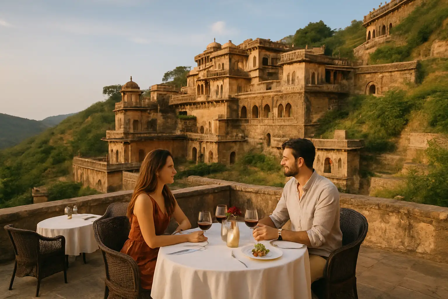 1. Romantic Dinner at Neemrana Fort - YahTrip Travel Guide