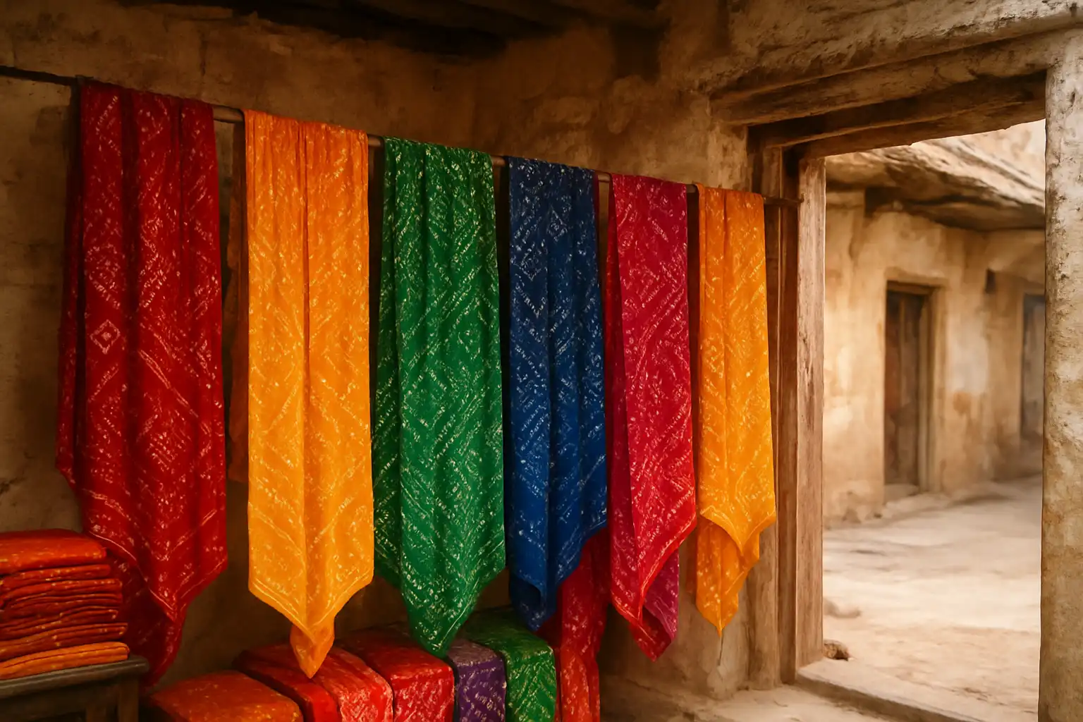 3. Bandhani Dupattas - YahTrip Travel Guide