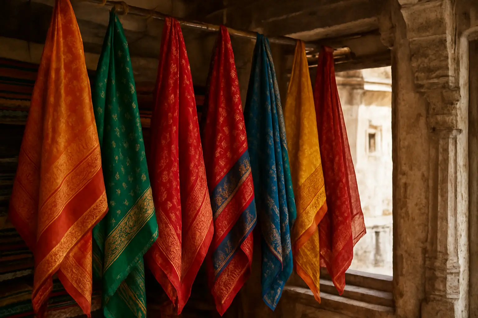 4. Colorful Dupattas - YahTrip Travel Guide