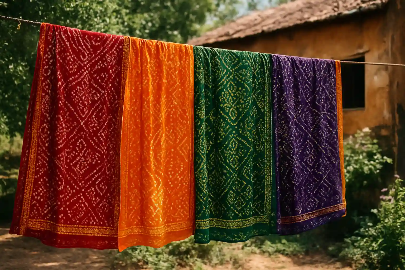2. Traditional Bandhani Sarees - YahTrip Travel Guide