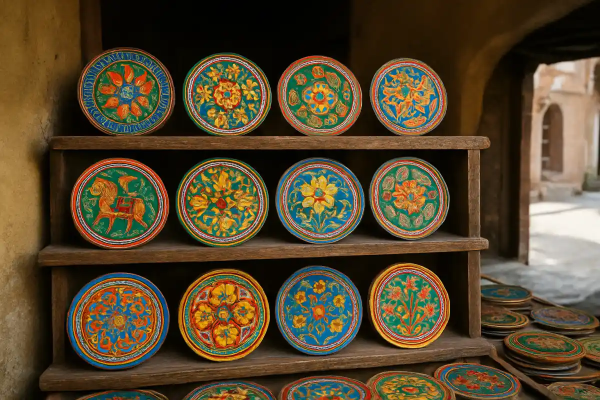 2. Hand-painted Coasters - YahTrip Travel Guide