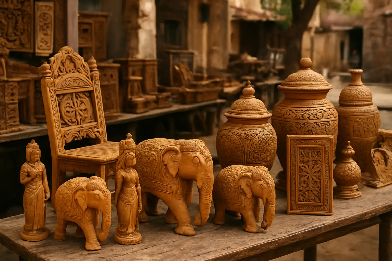 3. Wooden Handicrafts - YahTrip Travel Guide