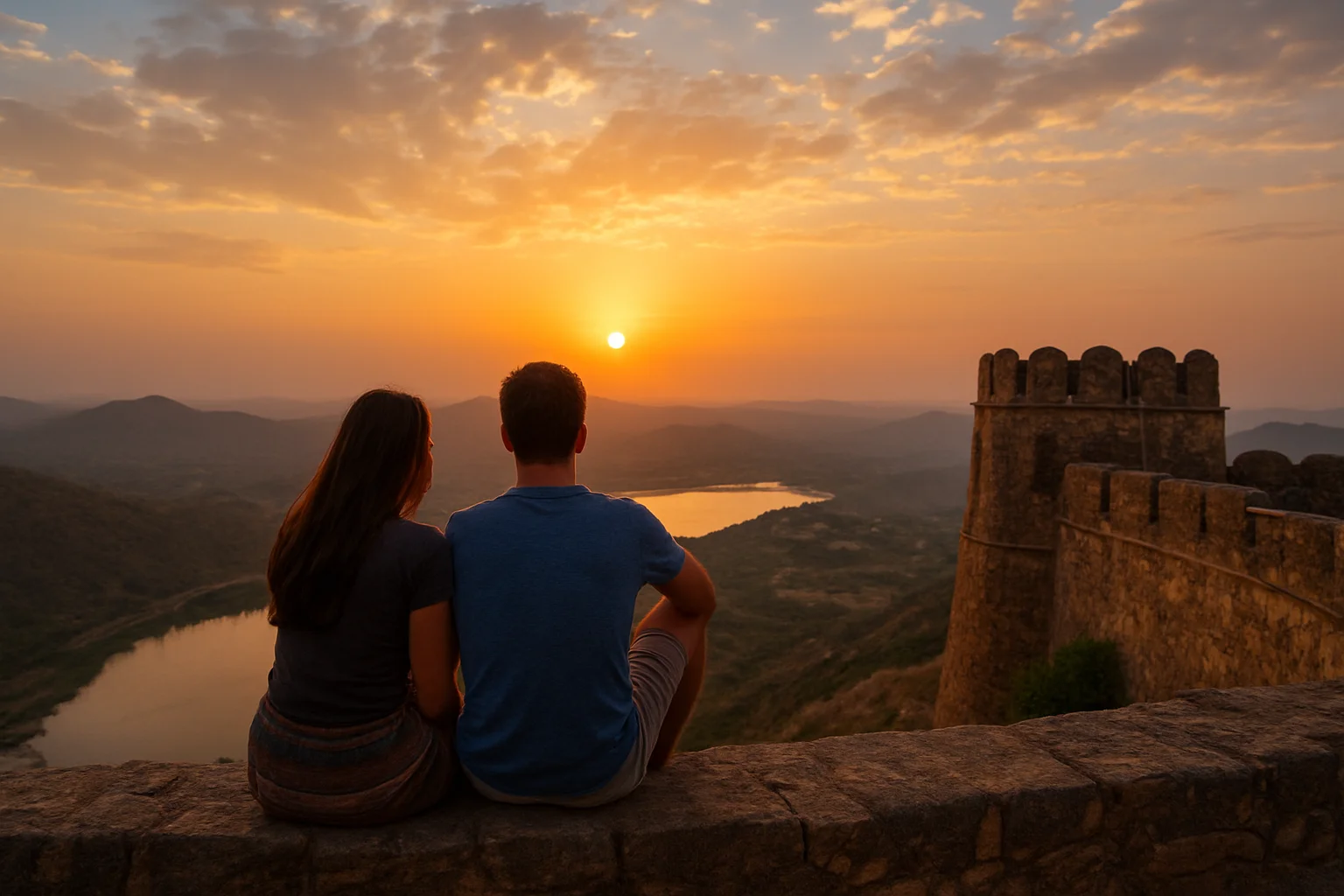 1. Sunset at Bala Quila - YahTrip Travel Guide