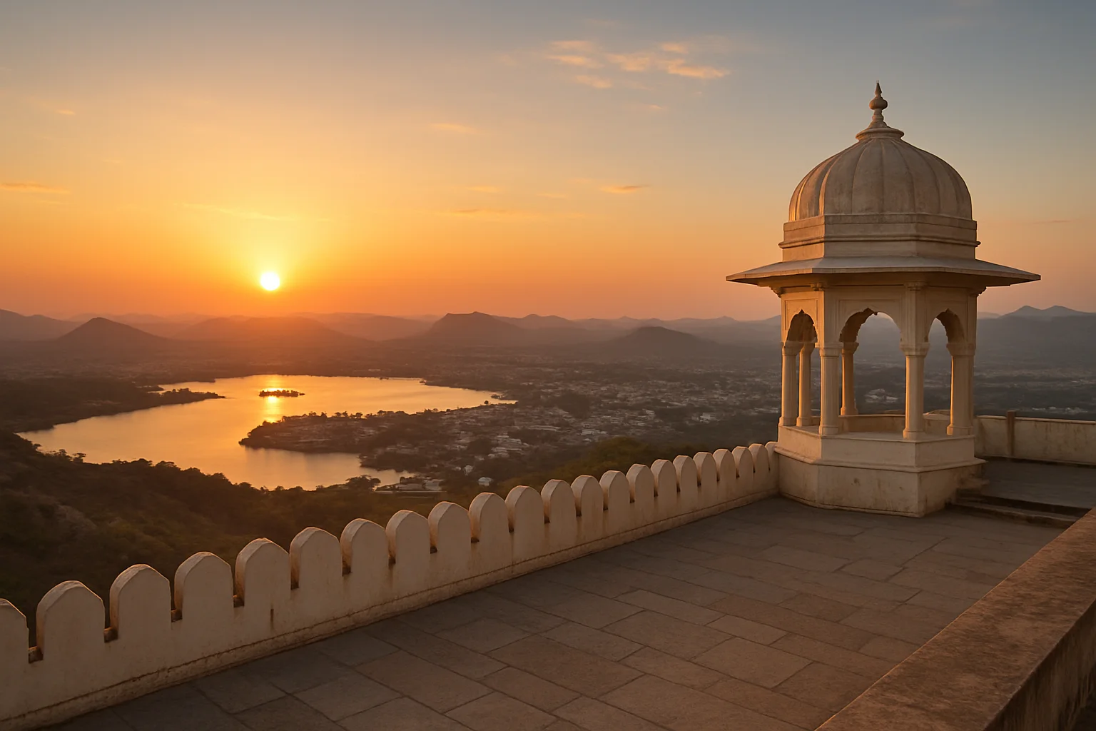 6. Sunset at Sajjangarh Palace - YahTrip Travel Guide
