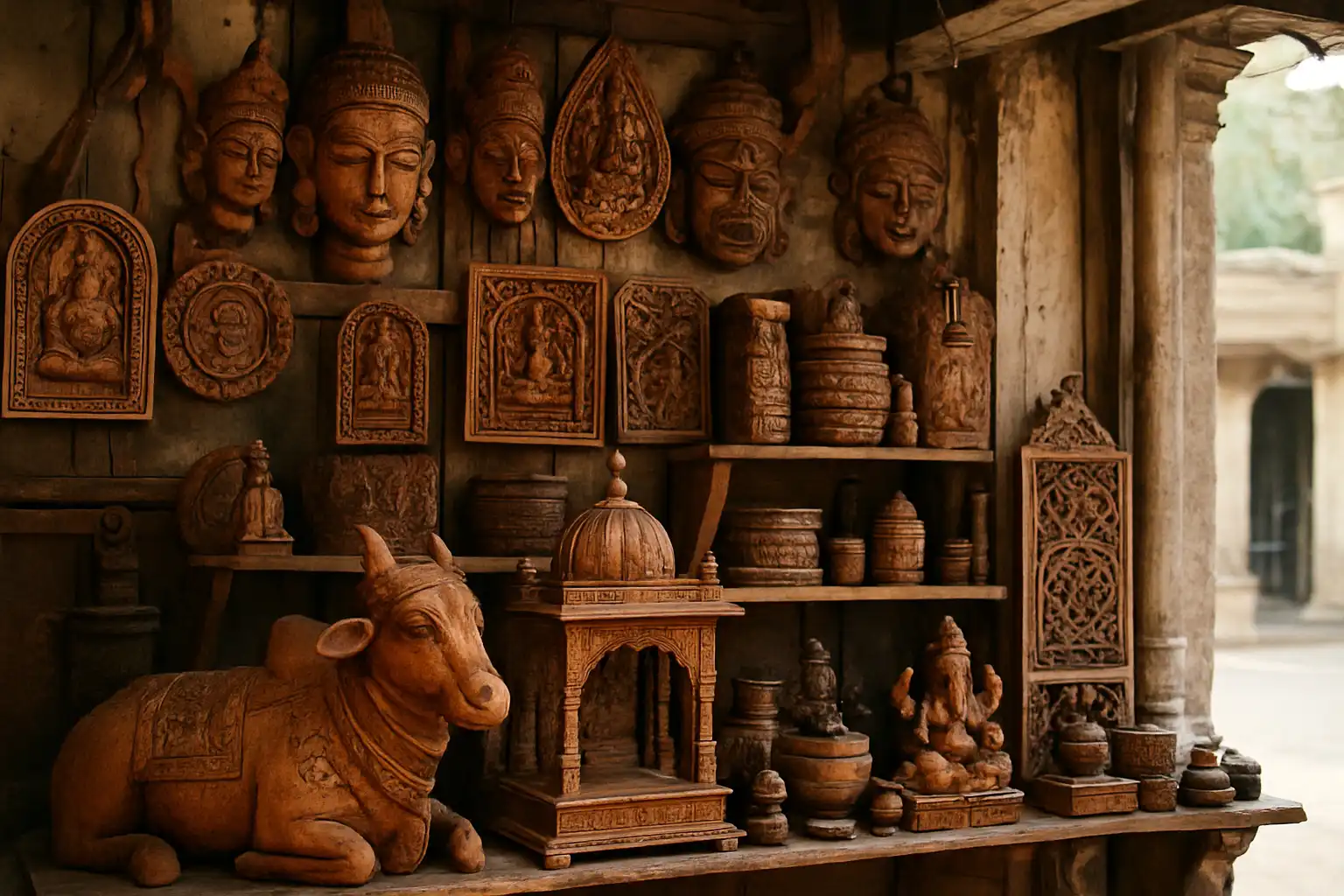 2. Wooden Craft Items - YahTrip Travel Guide