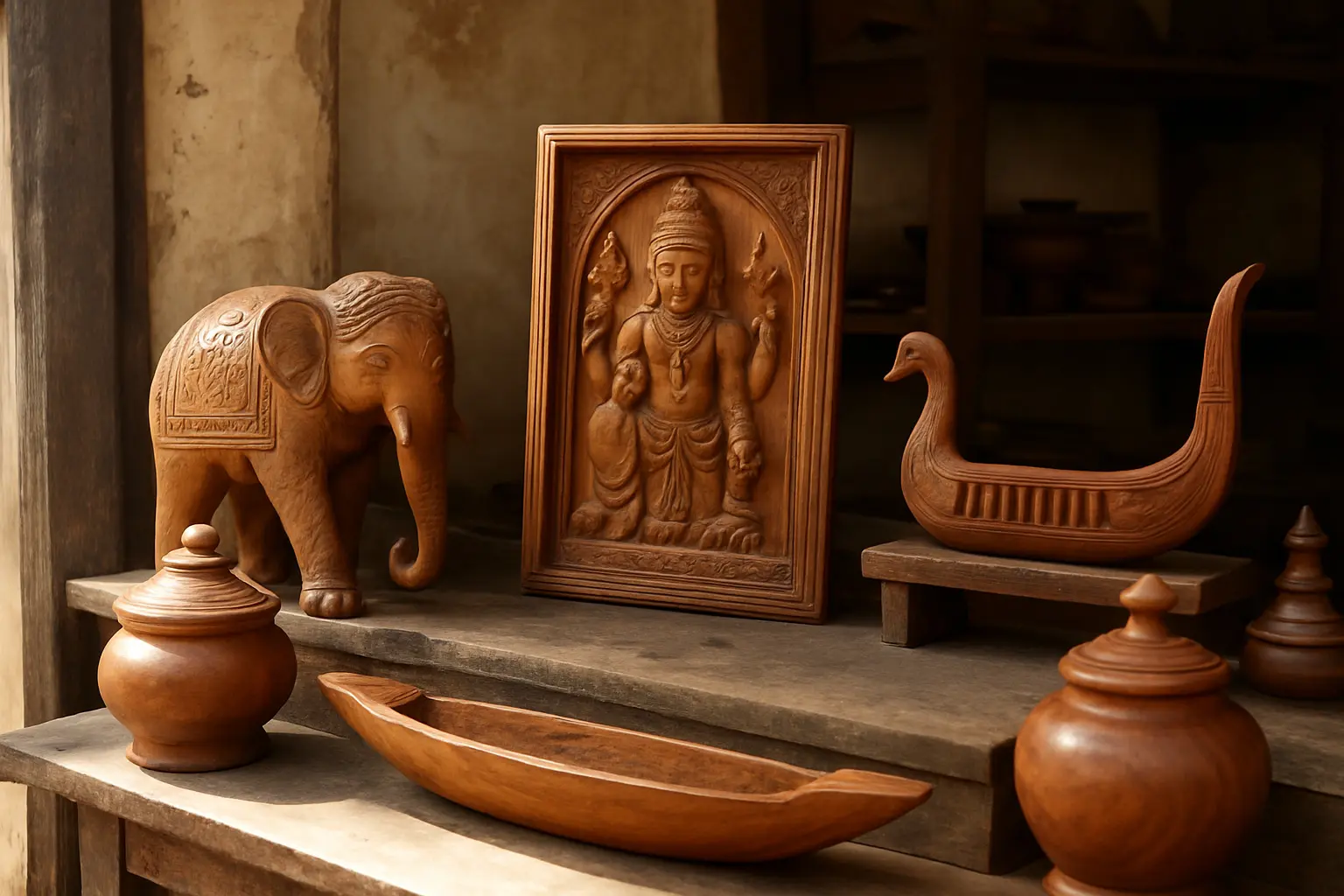 1. Wooden Artifacts - YahTrip Travel Guide