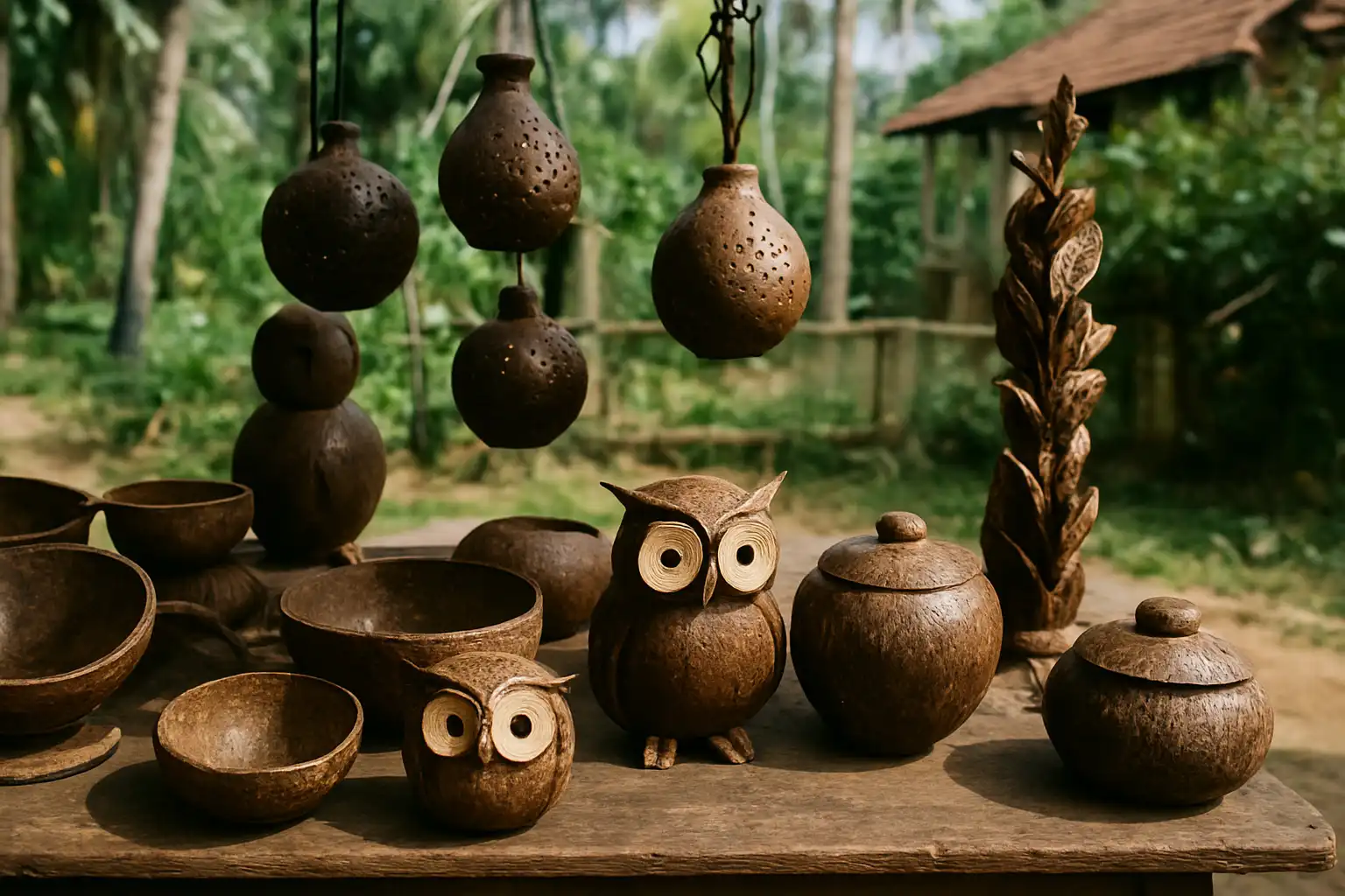8. Coconut Shell Crafts - YahTrip Travel Guide