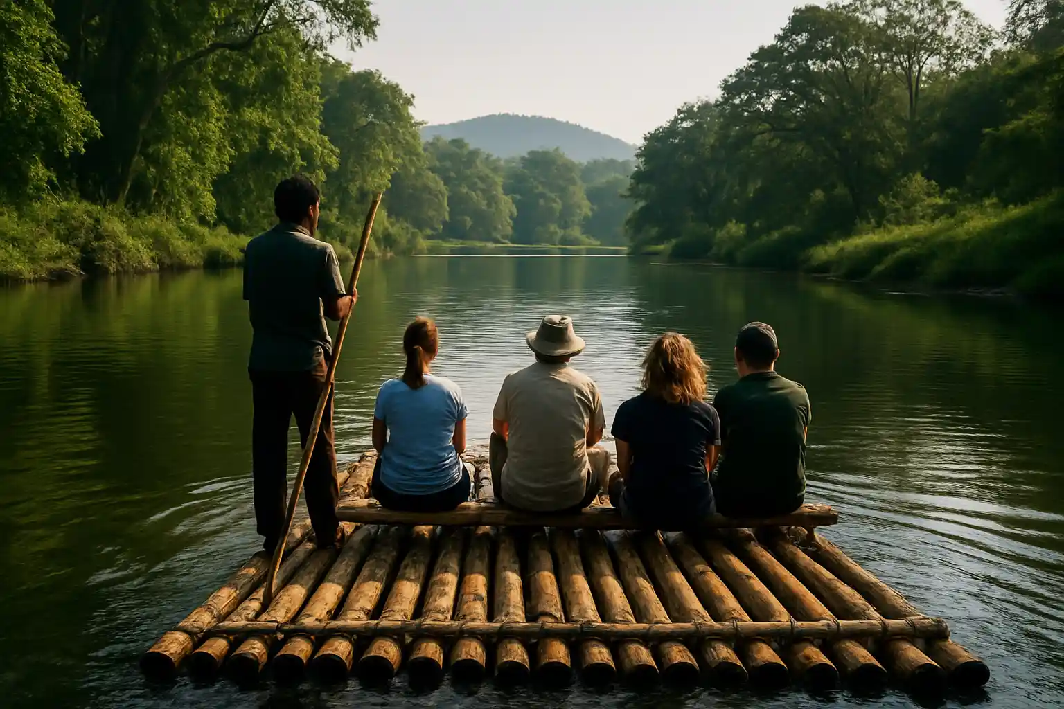 4. Enjoy a Bamboo Rafting Experience - YahTrip Travel Guide