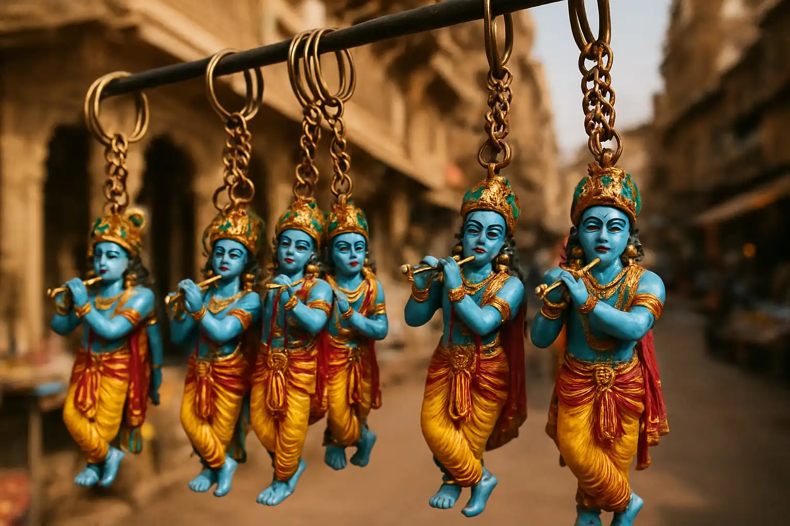 1. Krishna-themed Keychains - YahTrip Travel Guide