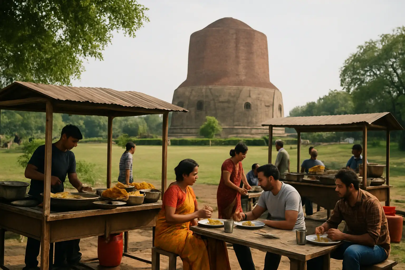 2. Near Dhamekh Stupa - YahTrip Travel Guide