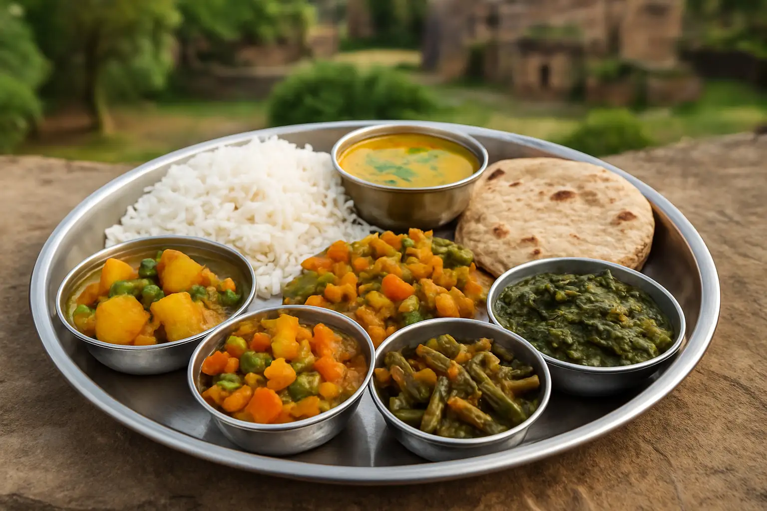 1. Vegetable Thali - YahTrip Travel Guide